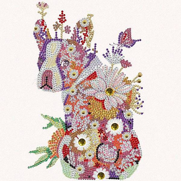 

PandaHall DIY Diamond Painting Kits, Resin Rhinestones, Dog, 300x300mm Resin Dog