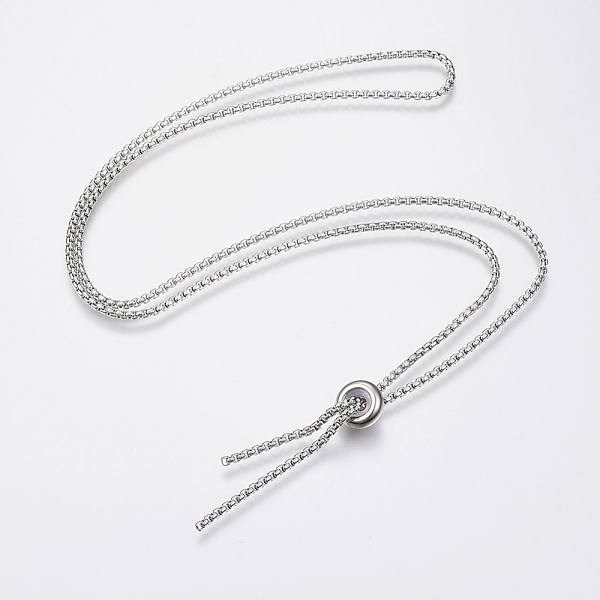 304 Stainless Steel Box Chain Necklace Making