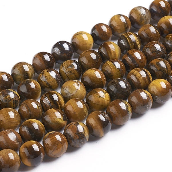 

PandaHall Gemstone Beads, Round, Tiger Eye, Grade B, Colorful, 12mm, hole: about 1mm, 33pcs/strand Tiger Eye Round