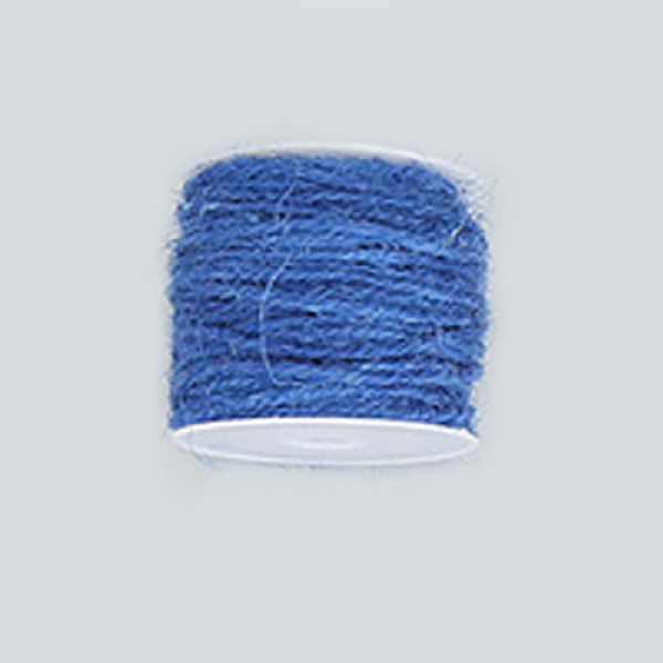 PandaHall Hemp Cord, Hemp String, Hemp Twine, for Jewelry Making, RoyalBlue, 2mm; 50m/roll Burlap Blue
