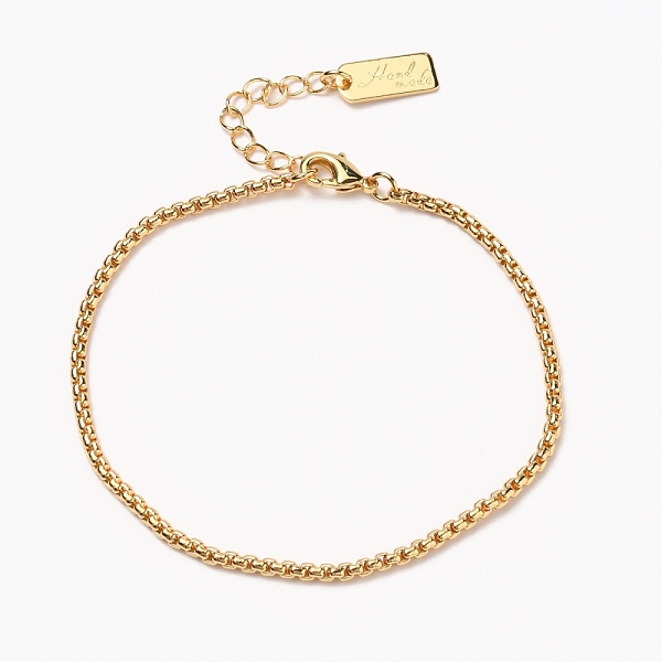 Brass Box Chain Bra… - image