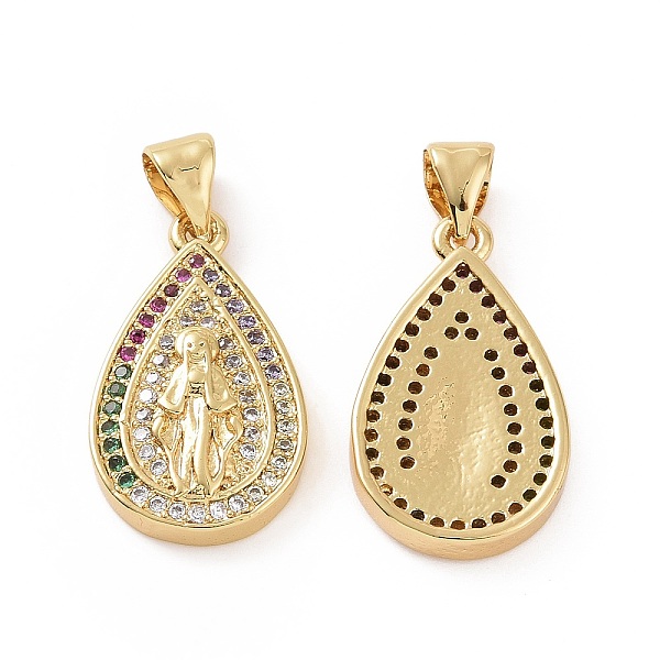 

PandaHall Brass Micro Pave Cubic Zirconia Pendants, Teardrop with Women Charm, Golden, 24x12x3mm, Hole: 5x3mm Brass+Cubic Zirconia Teardrop