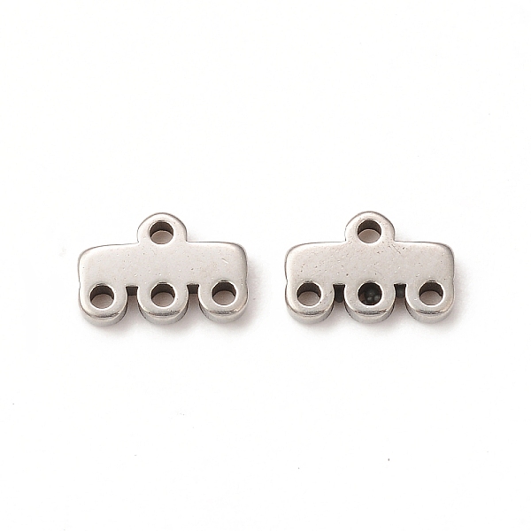 

PandaHall 304 Stainless Steel Chandelier Component Links, 4-Loop Connector, Rectangle, Stainless Steel Color, 5x8x1.5mm, Hole: 1mm 304...