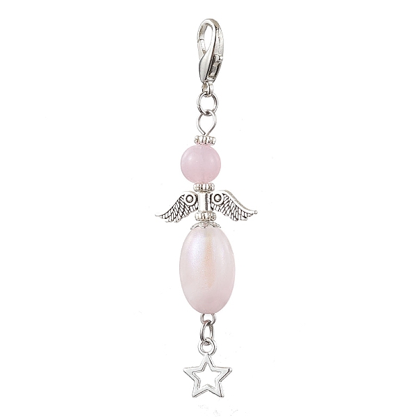

PandaHall Acrylic Pendant Decorations, with Alloy Findings, Angel, Lavender, 72.5mm Acrylic Angel & Fairy Purple