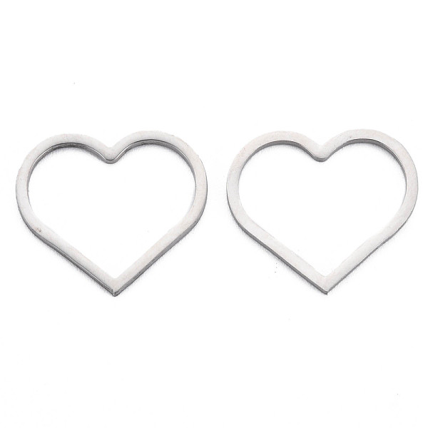 

PandaHall 304 Stainless Steel Linking Rings, Heart, Stainless Steel Color, 18x20x1mm 304 Stainless Steel Heart