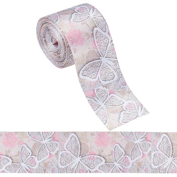 

PandaHall Gorgecraft 10 Yards Printed Polyester Ribbon, for Bowknot Making, Flat, Colorful, Butterfly Pattern, 5.1x0.02cm Polyester...