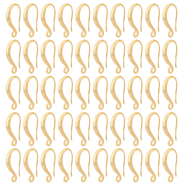 

PandaHall DICOSMETIC 30Pcs Golden Thick Ear Wires Fishhook Earring Hook French Earring Hook Earwire Connector Brass Earring Findings for...
