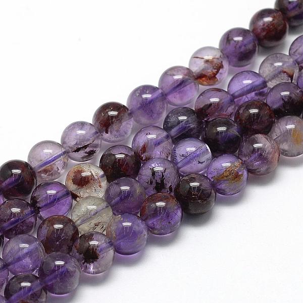 

PandaHall Natural Rutilated Quartz Beads Strands, Round, 6~7mm, Hole: 1mm, about 60~67pcs/strand, 15.7 inch Rutilated Quartz Round