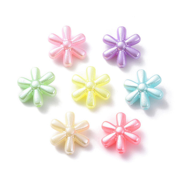 

PandaHall Opaque Acrylic Beads, Flower, Mixed Color, 14x13x5.5mm, Hole: 1.5mm, about 1562pcs/500g Acrylic Flower Multicolor