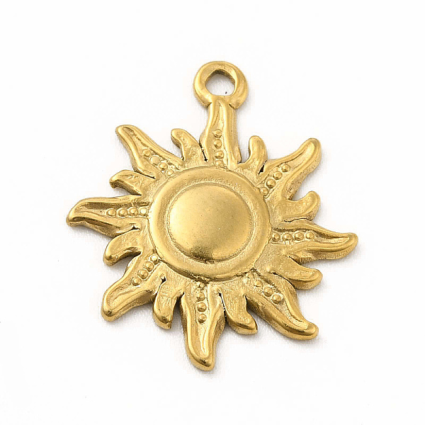

PandaHall 304 Stainless Steel Pendants, Sun Charms, Golden, 20.5x18x1.5mm, Hole: 1.5mm 304 Stainless Steel Sun