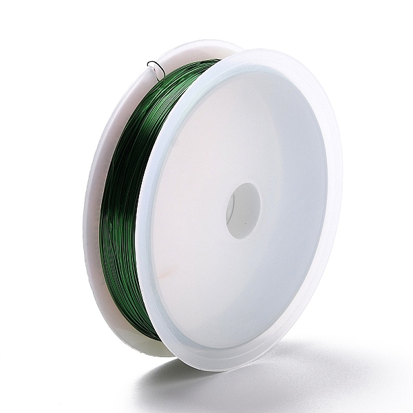 

PandaHall Round Copper Jewelry Wire, Dark Green, 28 Gauge, 0.3mm, about 65.61 Feet(20m)/roll Copper Round