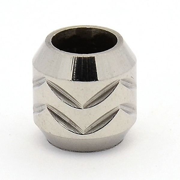 

PandaHall Stainless Steel Beads, Large Hole Column Beads, Stainless Steel Color, 10x10mm, Hole: 6mm Stainless Steel Column