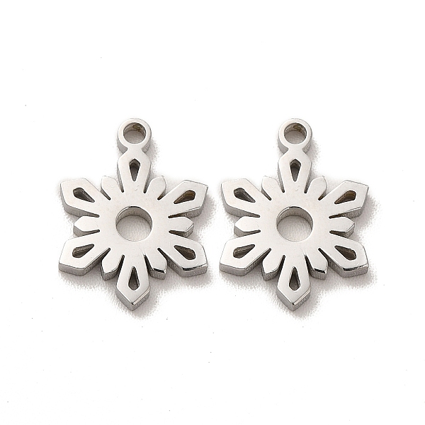 

PandaHall 304 Stainless Steel Charms, Christmas Snowflake, Stainless Steel Color, 13.5x10x1.4mm, Hole: 1.4mm 304 Stainless Steel Snowflake