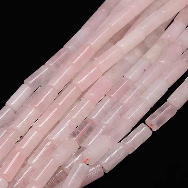 

PandaHall Natural Gemstone Rose Quartz Beads Strands, Column, 16~18x8mm, Hole: 1.5mm, about 24pcs/strand, 15.74 inch Rose Quartz Column