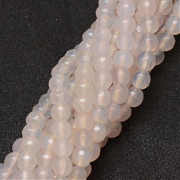 

PandaHall Natural Agate Bead Strands, Dyed, Faceted, Round, Linen, 6mm, Hole: 1mm, about 56~58pcs/strand, 14 inch Natural Agate Round Brown