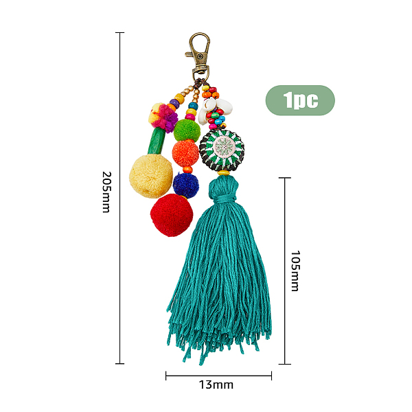 スーパーファインディング ボヘミアン エスニック スタイル ポンポン ボール タッセル ペンダント デコレーション