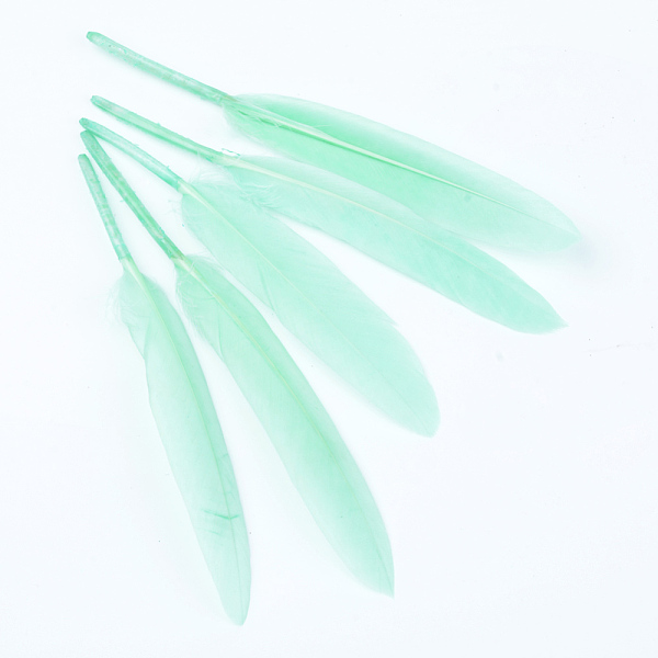 

PandaHall Goose Feather Costume Accessories, Dyed, Aquamarine, 100~175x13~25mm Feather Feather Green