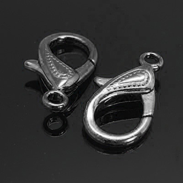

PandaHall Zinc Alloy Lobster Claw Clasps, Gunmetal, 30x17x6mm, Hole: 3mm Alloy Others