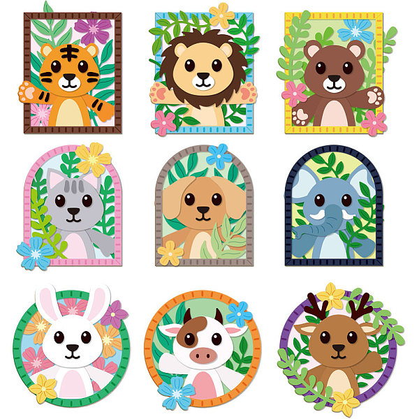 

PandaHall GLOBLELAND Layered Animals Metal Cut Dies Leaves Window Cutting Dies Layered Zoom Animals Cutting Dies for DIY Scrapbooking Photo...