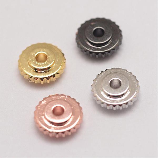 

PandaHall Brass Spacer Beads, Flat Round, Mixed Color, 6x2mm, Hole: 1mm Brass Flat Round Multicolor