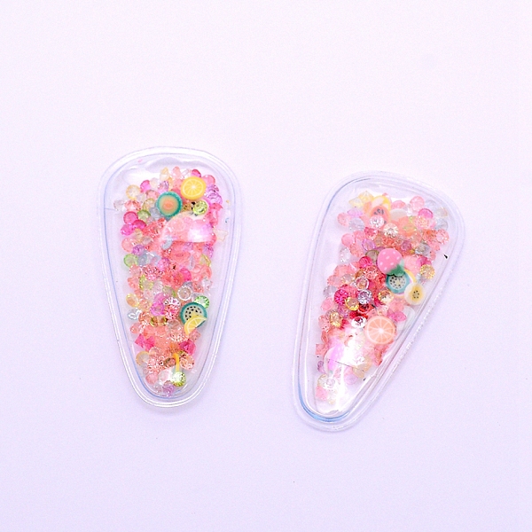 

PandaHall Plastic with Resin and Polymer Clay Accessories, DIY for Bobby pin Accessories, Oval with Fruit, Mixed Color, 55x29x5mm Resin Oval..., Multicolor