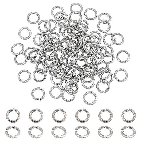 

PandaHall UNICRAFTALE About 100Pcs 16 Gauge Textured Jump Rings 304 Stainless Steel Jump Rings Metal Open Jump Rings Textured Metal Open...