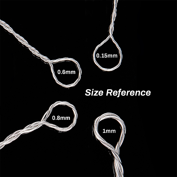 BENECREAT 0.6mm 3 Strands Twist Stainless Steel Wire 25m/27 Yard 304 Stainless Bead String Wire For Necklace Bracelet Jewelry Making