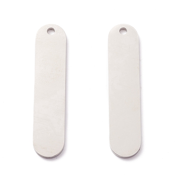 

PandaHall 304 Stainless Steel Pendants, Rectangle, Stainless Steel Color, 40.5x9x1.5mm, Hole: 2mm 304 Stainless Steel Rectangle