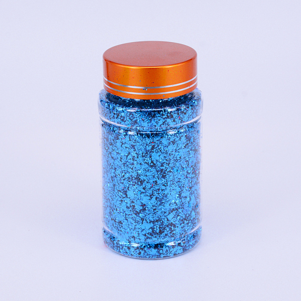 

PandaHall Foil Chip Flake, Nail Art Decoration Accessories, Cornflower Blue, Bottle: 87x46mm Paper Blue