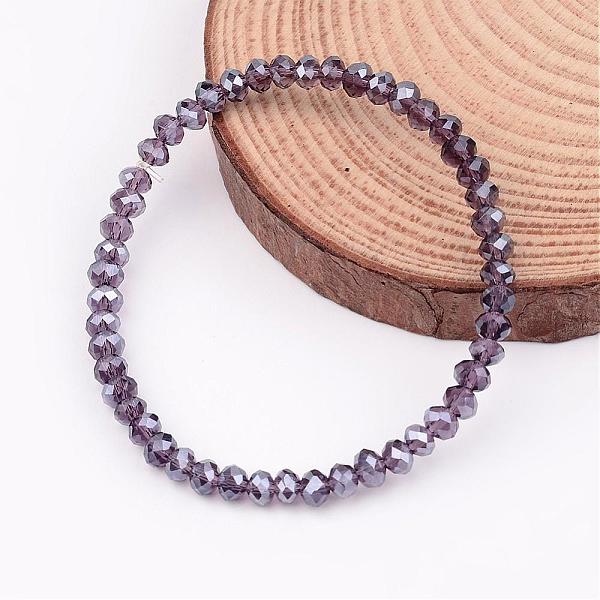 

PandaHall Glass Beaded Stretch Bracelets, Purple, 46mm Glass Purple