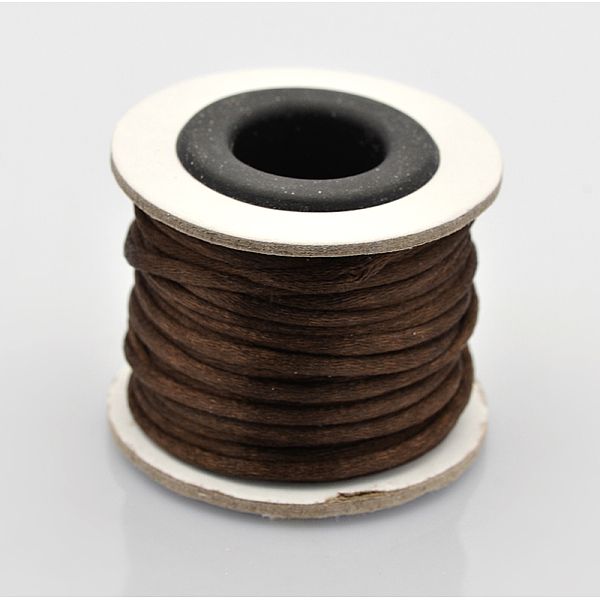 

PandaHall Macrame Rattail Chinese Knot Making Cords Round Nylon Braided String Threads, Satin Cord, Coconut Brown, 2mm, about 10.93 yards...