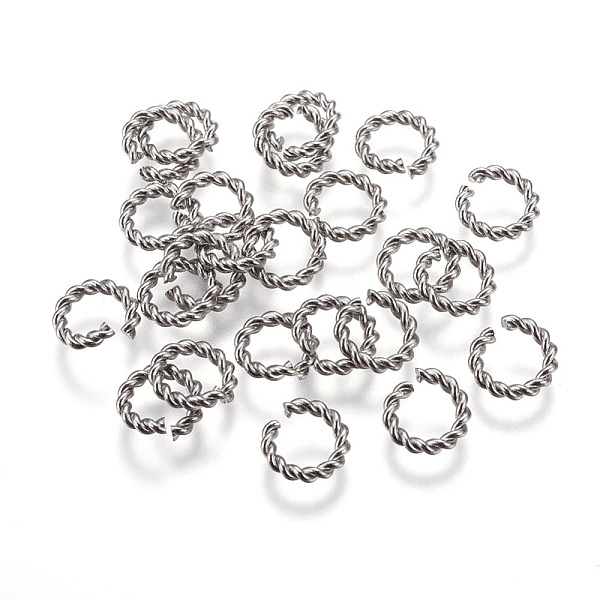 

PandaHall 304 Stainless Steel Jump Rings, Open Jump Rings, Twisted, Stainless Steel Color, 7.5x1.5mm, Inner Diameter: 5mm 304 Stainless...