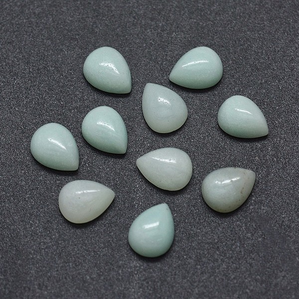 

PandaHall Natural Amazonite Cabochons, teardrop, 8x6x3mm Amazonite Teardrop