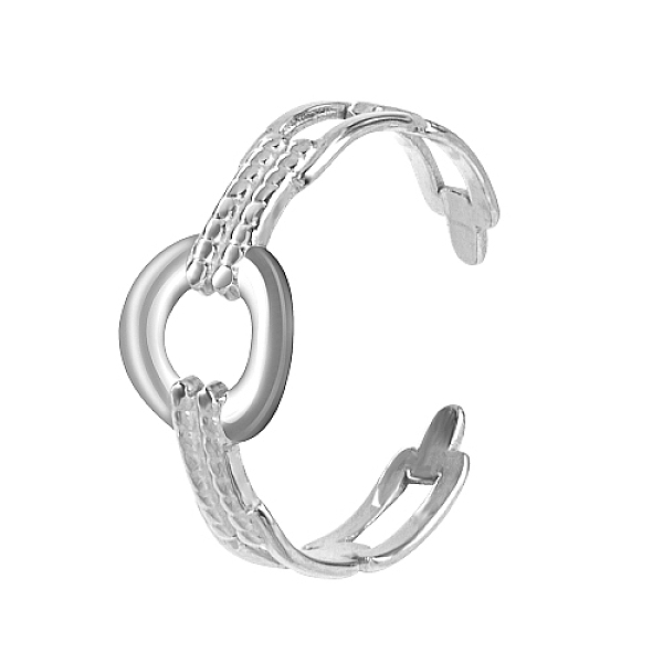 

PandaHall Ring Shape Stainless Steel Open Cuff Rings for Women, Stainless Steel Color, Inner Diameter: 20mm Stainless Steel Ring