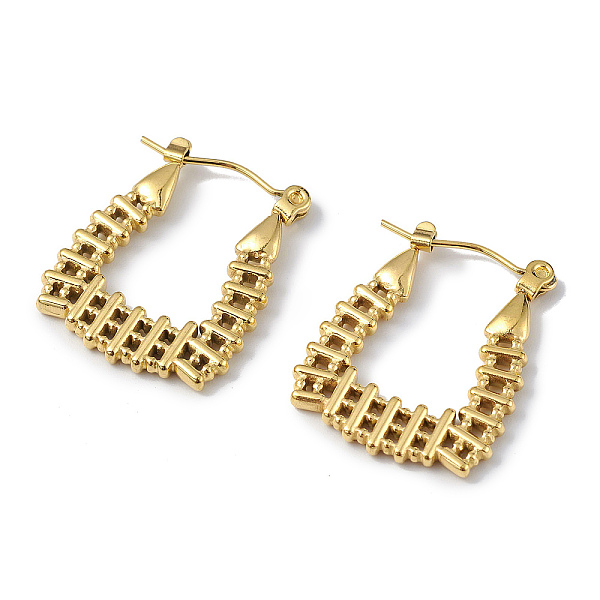 

PandaHall Ion Plating(IP) 304 Stainless Steel Rectangle Hoop Earrings for Women, Golden, 22.5x18x1.5mm, Pin: 0.7mm 304 Stainless Steel...