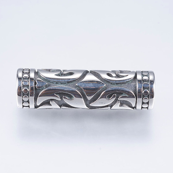

PandaHall 304 Stainless Steel Tube Beads, Large Hole Beads, Antique Silver, 30.5x9mm, Hole: 6mm 304 Stainless Steel Column