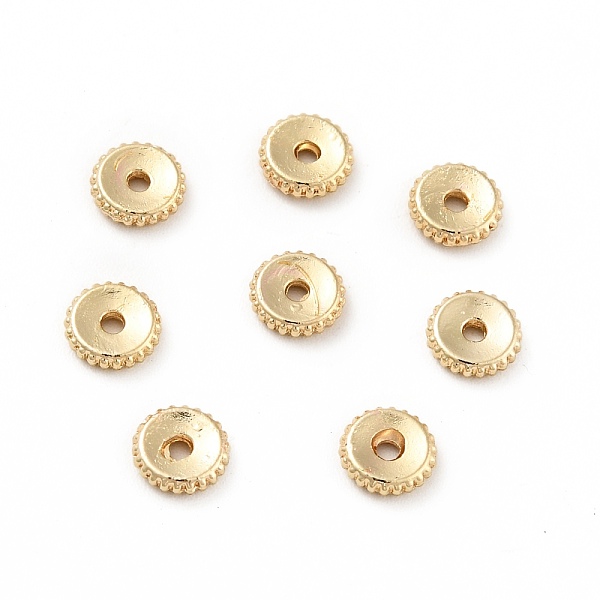 

PandaHall Rack Plating Alloy Beads, Long-Lasting Plated, Cadmium Free & Lead Free, Flat Round, Real 14K Gold Plated, 6x1.5mm, Hole: 1.2mm...