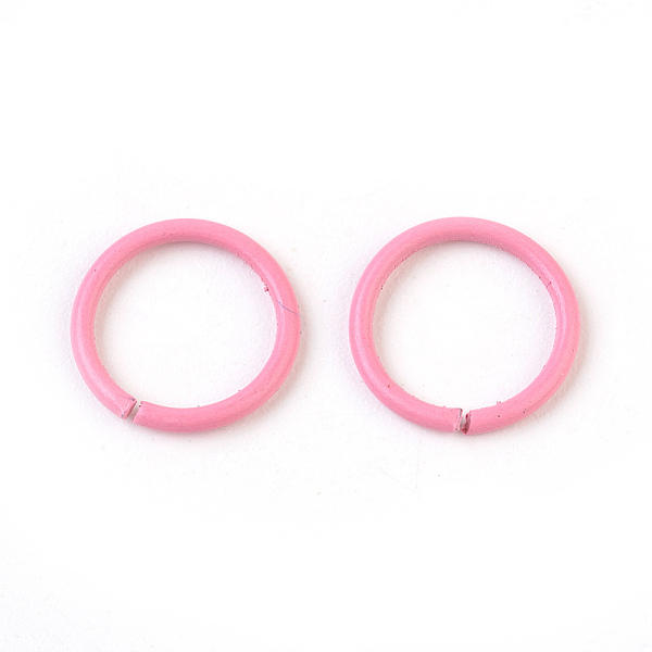 

PandaHall Iron Open Jump Rings, Hot Pink, 18 Gauge, 10x1mm, Inner Diameter: 8mm Iron Pink