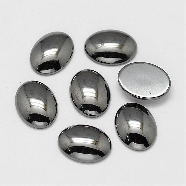 

PandaHall Non-magnetic Synthetic Hematite Cabochons, Oval, 25x18x6mm Non-magnetic Hematite Oval