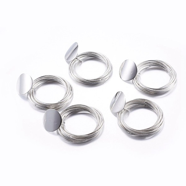 

PandaHall Iron Pendants, Ring & Flat Round, Platinum, 27mm, Hole: 6mm Iron Ring