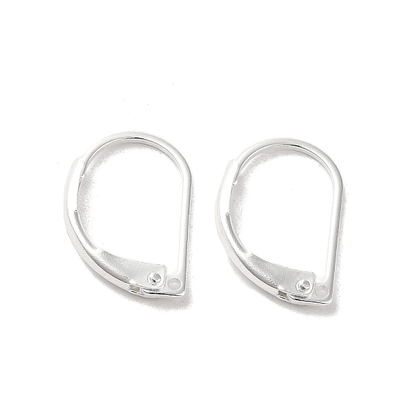 

PandaHall Brass Leverback Earring Findings, Silver, 15x10x2mm, Hole: 0.8mm, Pin: 10x2mm Brass
