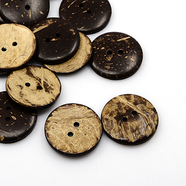 

PandaHall Coconut Buttons, 2-Hole, Flat Round, Coconut Brown, 30x5mm, Hole: 3mm Coconut Flat Round Brown