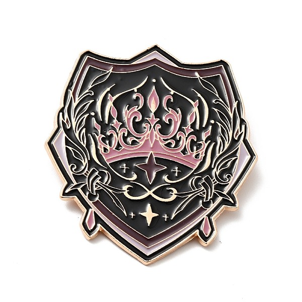 

PandaHall Star and Fire Enamel Pin, Academy Theme Alloy Badge for Backpack Clothes, Rose Gold, Black, 54x48.5x1.5mm Alloy+Enamel Black