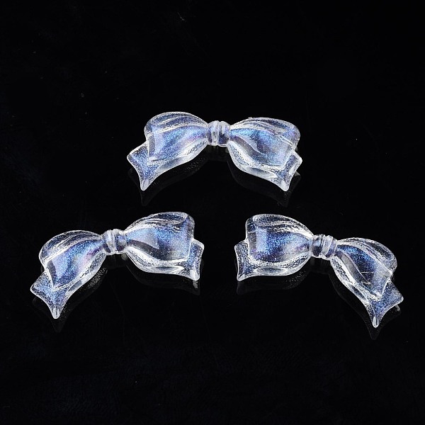 

PandaHall Transparent Acrylic Beads, Glitter Powder, Bowknot, Clear, 14x30x6mm, Hole: 1mm Acrylic Bowknot Clear