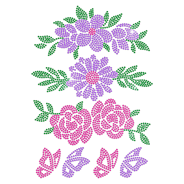 

PandaHall Colorful Butterfly Flower Rhinestone Iron on Hotfix Transfer Crystal Spring Flower Decal Iron on Appliques Bling DIY Patch..., Multicolor