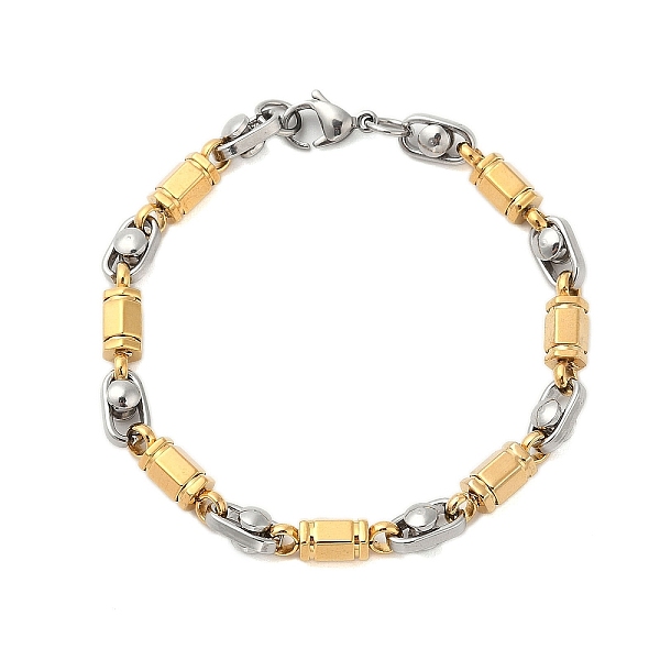 

PandaHall 304 Stainless Steel Faceted Column Link Bracelets for Men, Golden & Stainless Steel Color, 8-7/8 inch(22.5cm) 304 Stainless Steel...