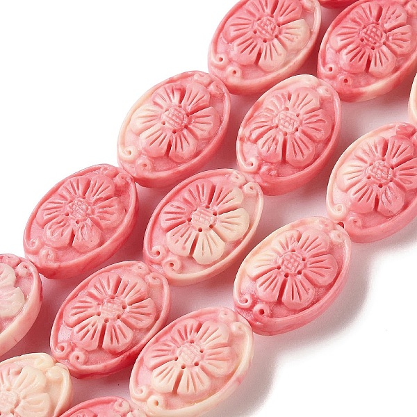 合成サンゴ染めビーズ連売り