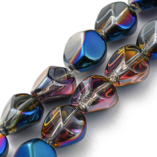 

PandaHall Half Plated Electroplate Transparent Glass Beads Strands, Faceted Polygon, Dodger Blue, 7.5x6x6.8mm, Hole: 1mm, about 90pcs/strand...