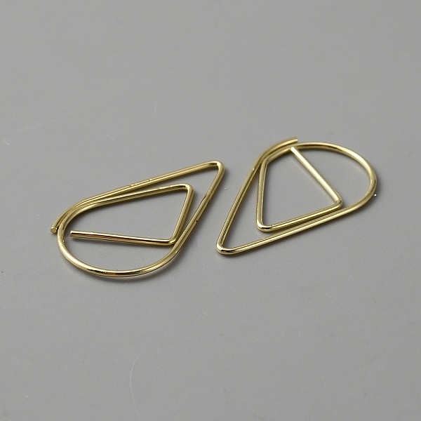 

PandaHall Teardrop Paper Clips, Steel Paper Clips, Sturdy and Rustproof, for Office School Document Organizing, Golden, 25.5x15.5x0.8mm...