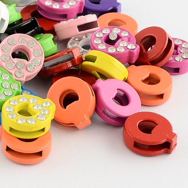 

PandaHall Mixed Color Zinc Alloy Grade A Rhinestone Letter Slide Charms, Letter.Q, 12.5x12x4.5mm, Hole: 8x1.5mm Alloy+Rhinestone Letter Q..., Clear